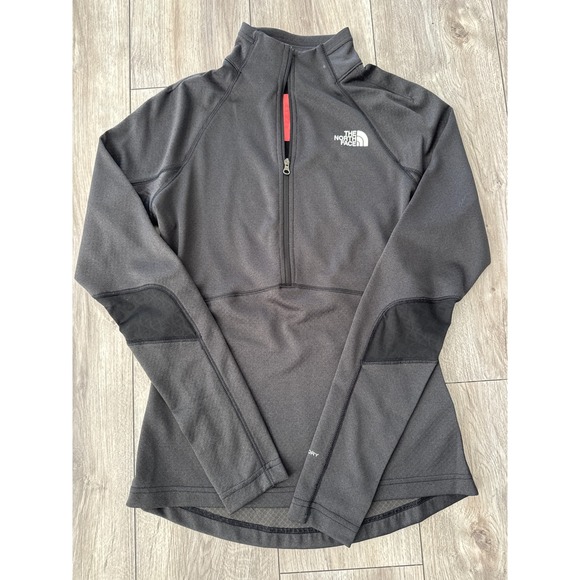 The North Face Womens Pullover Gray FlashDry Quarter Zip Athletic Top - Picture 1 of 8